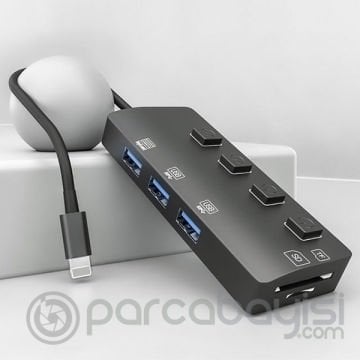 Ally NK-1090 İPhone-İPad Lightning To Usb 3.Kamera Adaptörü Tf SD