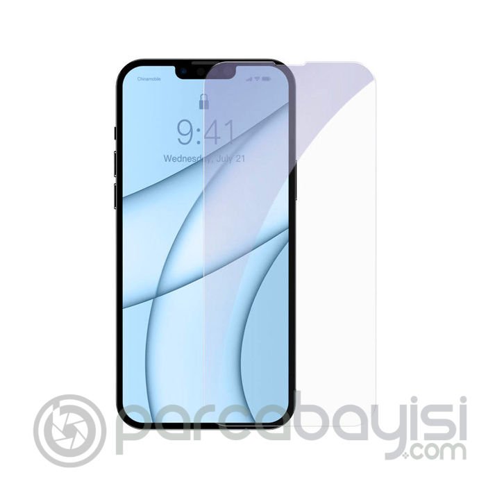 Baseus iPhone 13 Mini 0.3mm Göz Korumalı Full Cam Ekran Koruyucu 2 Adet Set
