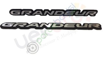 Grandeur 3D Metal Amblem Logo Sticker Büyük Boy 2 Adet