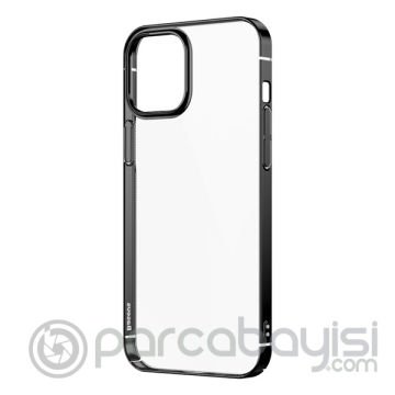 Baseus Glitter Case İPhone 12 Mini 5.4  Şeffaf Lüx Silikon Kılıf Soft TPU Kılıf