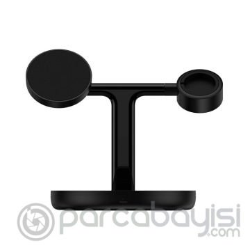 Baseus Swan 3in1 Hızlı Şarj Magsafe Uyumlu Wireless Kablosuz Şarj İstasyonu