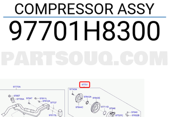 Rio Stonic Klima Kompresörü Orjinal | 97701H8300