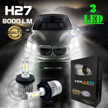 H27 Led Zenon Yeni Nesil 2 Led 2 Yönlü Şimşek Etkili 8000L Xenon