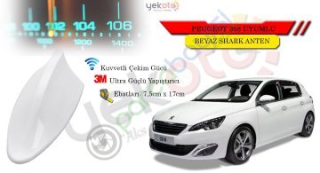 Peugeot 308 Uyumlu Beyaz Shark Anten Köpek Balığı Anten