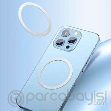 Baseus Halo Series Mıknatıslı Magsafe için Mıknatıslı Metal Halka Aparatı