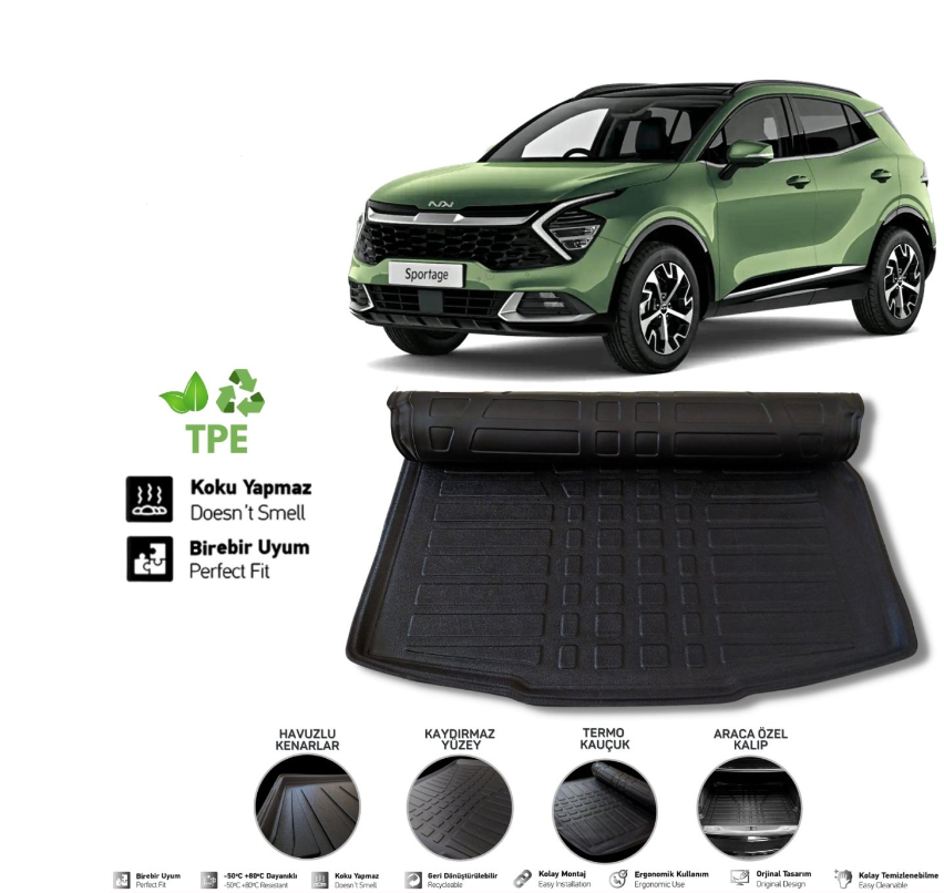 Kia Sportage 2022 Model Bagaj Havuzu Kauçuk 3D ORJİNAL