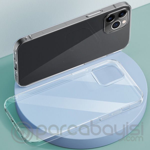 ALLY iPhone 12-12 Pro 6.1 Crystal Series Slim Şeffaf  Silikon Kılıf