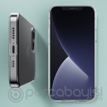 ALLY iPhone 12-12 Pro 6.1 Crystal Series Slim Şeffaf  Silikon Kılıf