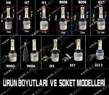 H1 Led Zenon Yeni Nesil 2 Led 2 Yönlü Şimşek Etkili 8000L Xenon
