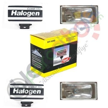 Sis Farı Lamba Seti Beyaz Camlı Ampuller Dahil Kapaklı Model 12 Volt 2 Adet