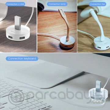 Baseus round box HUB Usb 3.0,T0 Usb 3.0 4 Usb Port Çoklayıcı Adeptör