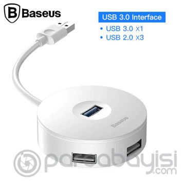 Baseus round box HUB Usb 3.0,T0 Usb 3.0 4 Usb Port Çoklayıcı Adeptör