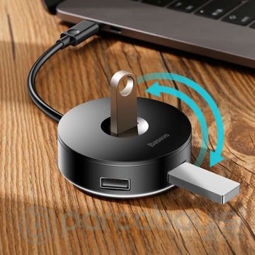 Baseus round box HUB Usb 3.0,T0 Usb 3.0 4 Usb Port Çoklayıcı Adeptör
