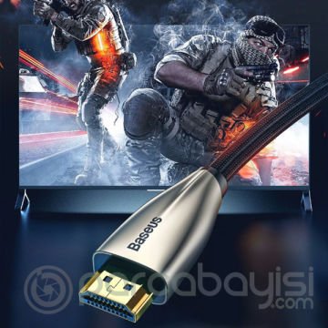 Baseus Horizontal HDMi 2.0 Kablo 4KHDMI to 4KHDMİ Kablosu 5Metre