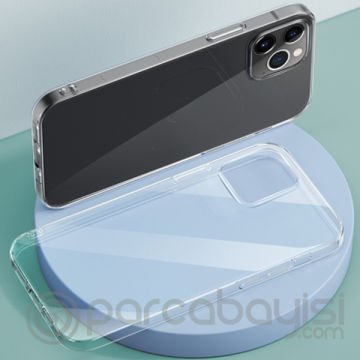 ALLY iPhone 12 Pro Max 6.7 Crystal Series Slim Şeffaf  Silikon Kılıf