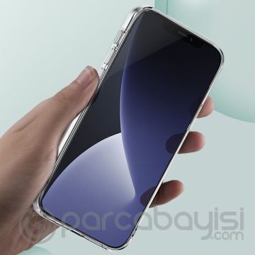 ALLY iPhone 12 Pro Max 6.7 Crystal Series Slim Şeffaf  Silikon Kılıf