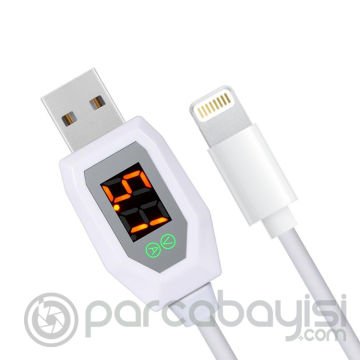 Ally Dijital Akım Göstergeli İphone Lightning Usb Kablo