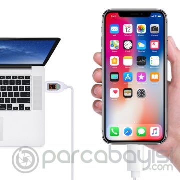 Ally Dijital Akım Göstergeli İphone Lightning Usb Kablo