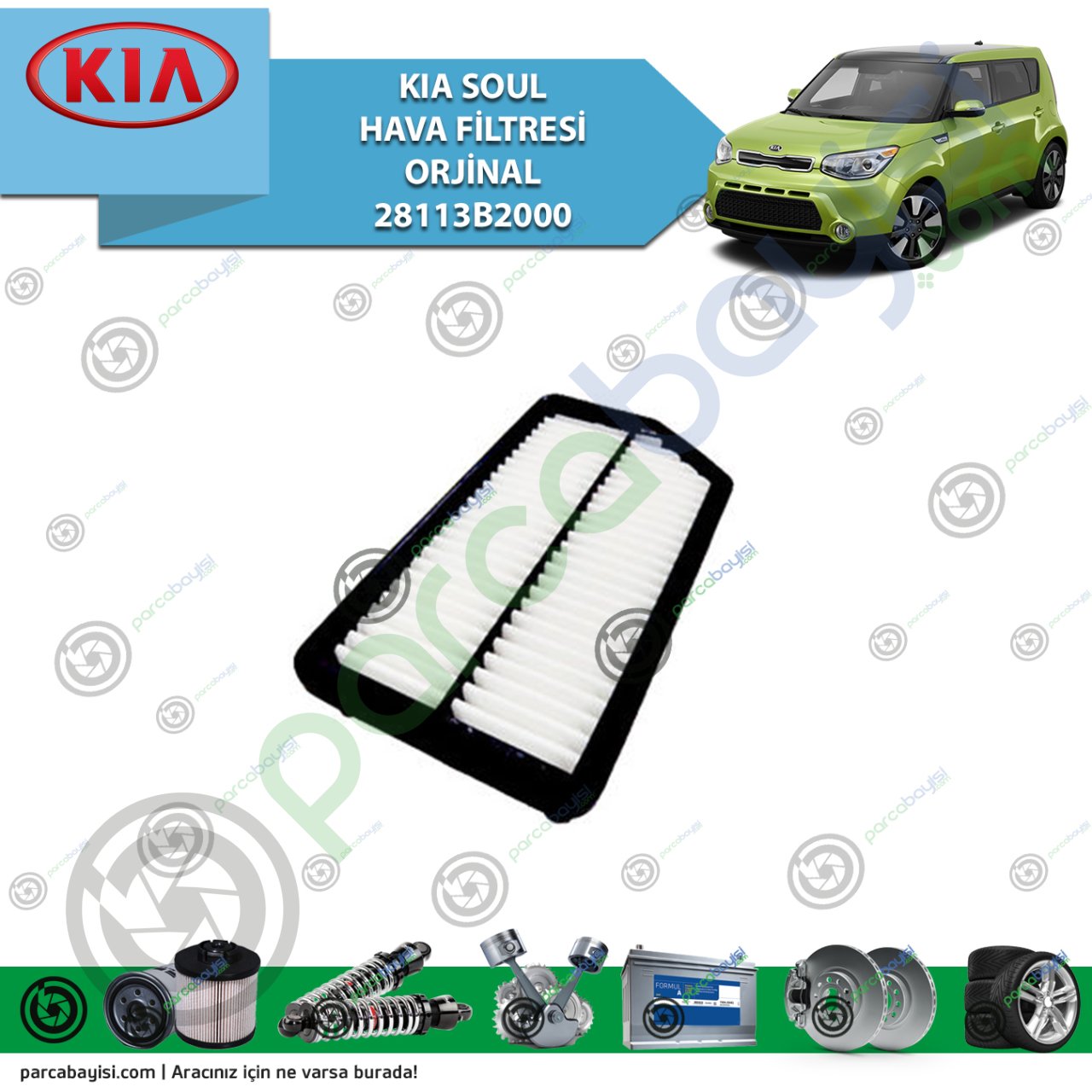 Kia Soul Hava Filtresi Orijinal  28113B2000