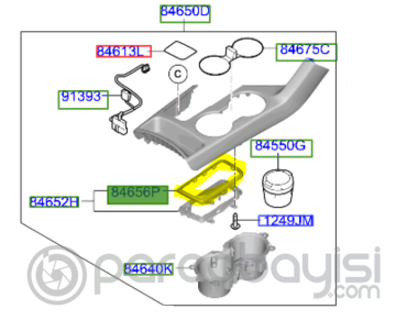 Kia Sportage Vites Konsol Nikelajı Orjinal | 84656D9000SA1