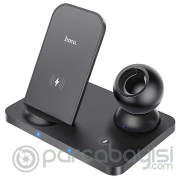 HOCO CW33 15W 3in1 Kablosuz Wireless Hızlı Şarj İstasyonu Watch Tutucu Dock
