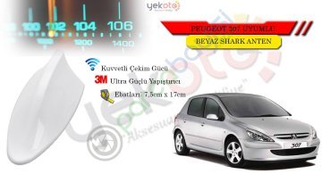 Peugeot 307 Uyumlu Beyaz Shark Anten Köpek Balığı Anten