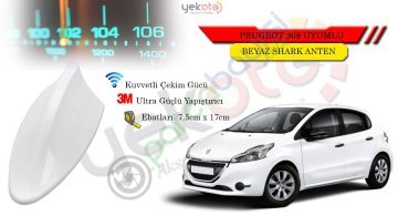 Peugeot 208 Uyumlu Beyaz Shark Anten Köpek Balığı Anten