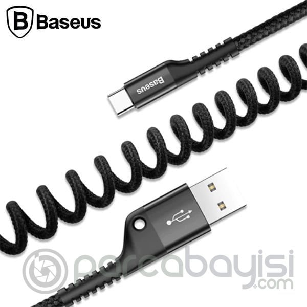 Baseus Fish Eye Spiral Usb Type-C Usb Şarj Kablosu