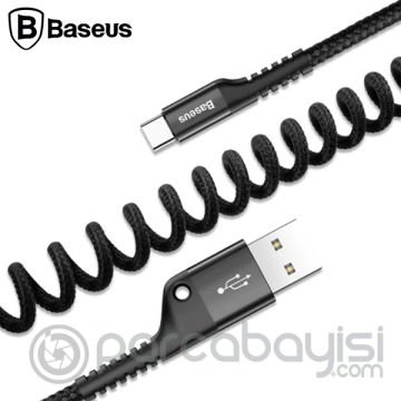 Baseus Fish Eye Spiral Usb Type-C Usb Şarj Kablosu