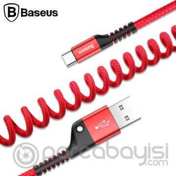 Baseus Fish Eye Spiral Usb Type-C Usb Şarj Kablosu