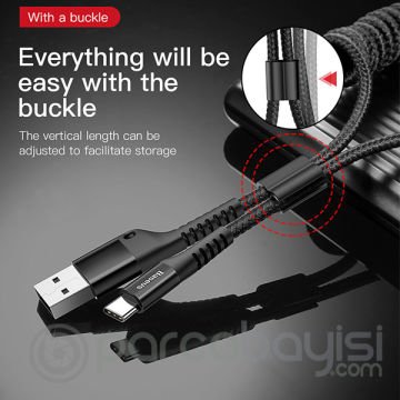Baseus Fish Eye Spiral Usb Type-C Usb Şarj Kablosu