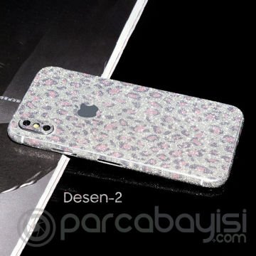 Ally İPhone X Xs Parlak Simli 360 Full Kaplama Sticker