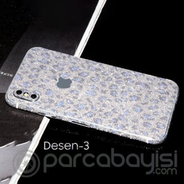 Ally İPhone X Xs Parlak Simli 360 Full Kaplama Sticker