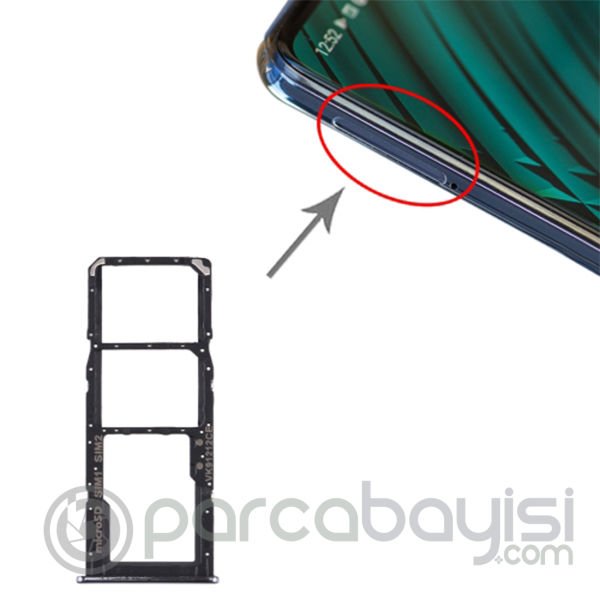 Samsung Galaxy A51 SM-A51 Sim Hafıza Kart Kapağı Tutucu