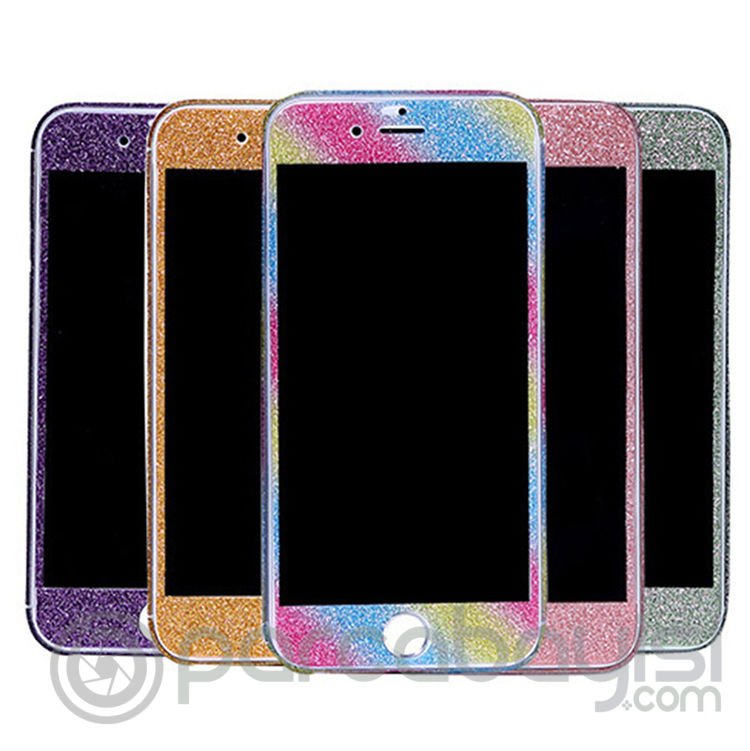 Ally İPhone 8 Parlak Simli 360 Full Kaplama Sticker