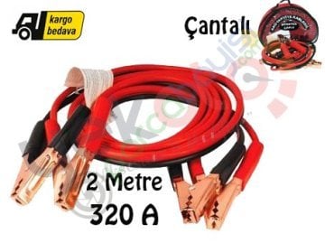 Akü Takviye Kablosu 300A 2Mt Çantalı Model Motosiklet Ve Otomobil