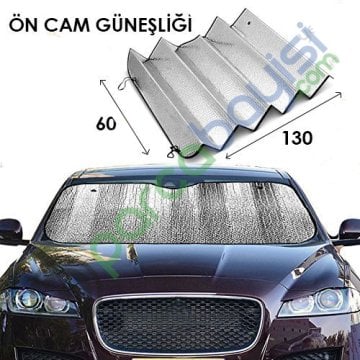 Ön Cam Güneşliği Metalize Çift Taraflı Üniversal 60X130Cm