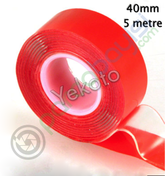 40Mm X 5 Mt. Silikon Çift Taraflı Bant