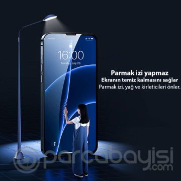 Baseus iPhone 13 Pro Max 0.23mm Full Kavisli Ekran Koruyucu Cam 2 Adet