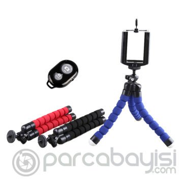 Mini Tripod Selfie Masa Üstü Stand + Bluetooth Kumanda