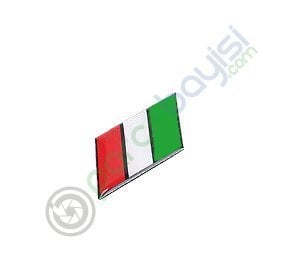 İtalya Bayrağı 3D Metal Amblem Logo Sticker