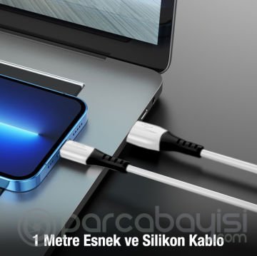 HOCO X82 iPhone Lightning to USB 2.4A Silikon Data ve Şarj Kablosu