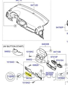 Kia Picanto Sigorta Kapağı Orijinal | 84755G6300WK