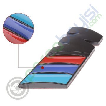 Bmw ///M Metal 3D Amblem Logo Orjinal Style Küçük Boy Siyah