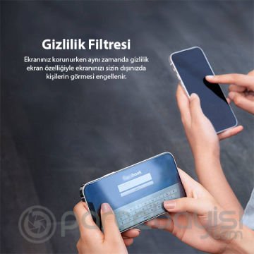 Baseus iPhone 13 Pro Max 0.23mm Gizlilik Hayalet Full Ekran Koruyucu 2 Adet Set