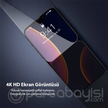 Baseus iPhone 13 Pro Max 0.23mm Gizlilik Hayalet Full Ekran Koruyucu 2 Adet Set