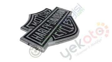 Harley Davıdson 3D Metal Sticker Metal Amblem Orta Boy