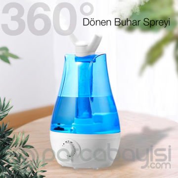EZERE QTUM9 Çift Sprey Ultrasonik Hava Nemlendirici 3.5L