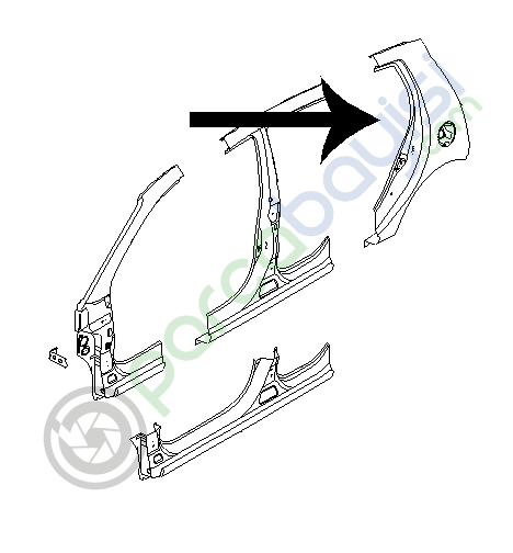 Kia Pıcanto Arka Çamurluk Dış Sol Orjinal 2007-2011 | 7150307C12