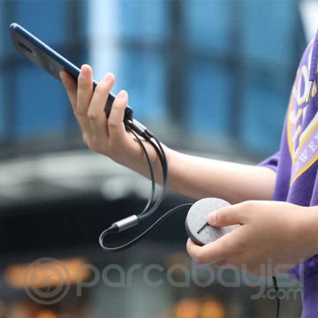 Baseus Fabric Makaralı 3in1 Type-C+iphone+micro Usb Şarj Kablo